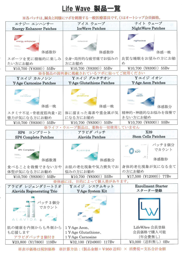 X39 ライフウェーブ パッチ一個 LifeWave社 - ボディケア